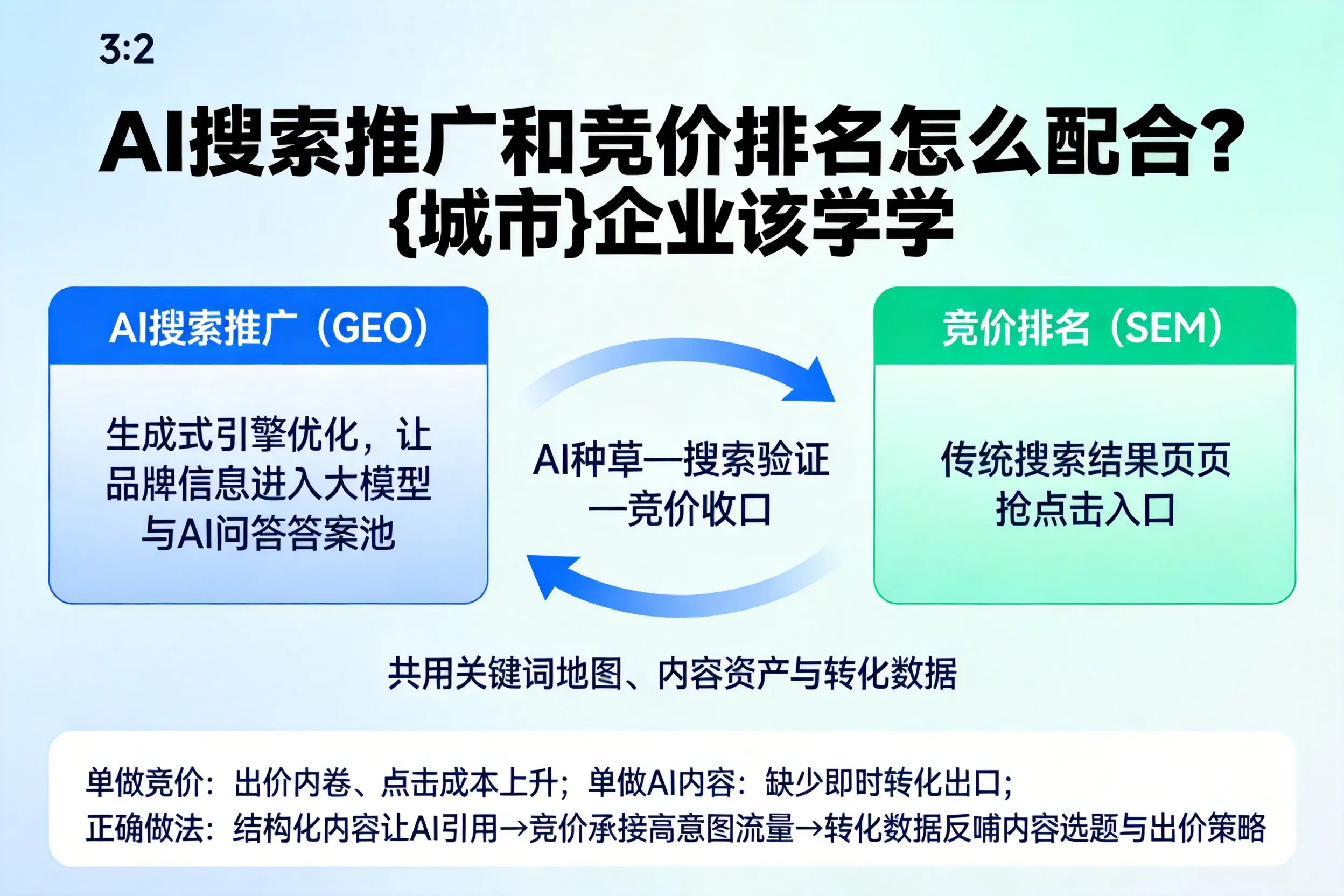 AI搜索推广和竞价排名怎么配合？邢台企业该学学