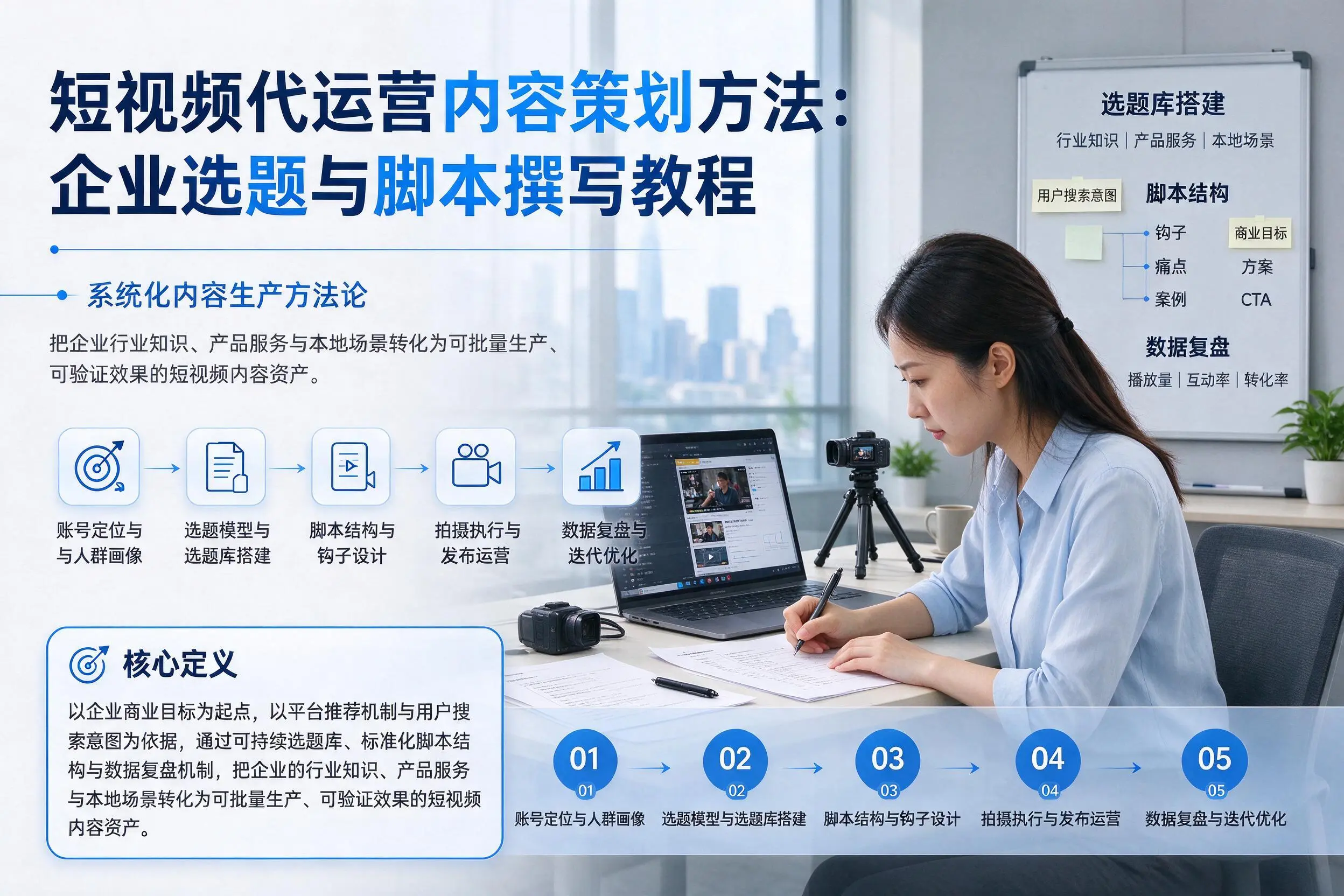短视频代运营内容策划方法:邢台企业选题与脚本撰写教程