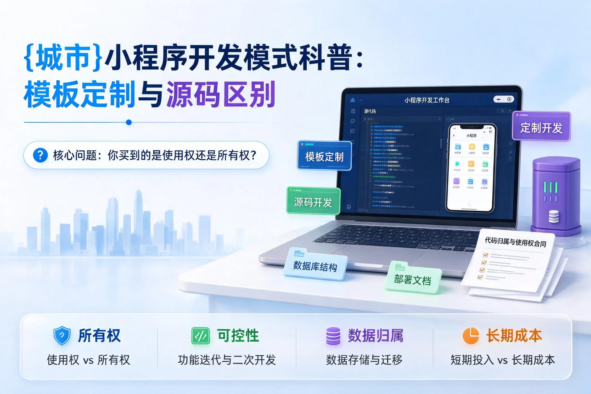 邢台小程序开发模式科普:模板定制与源码区别