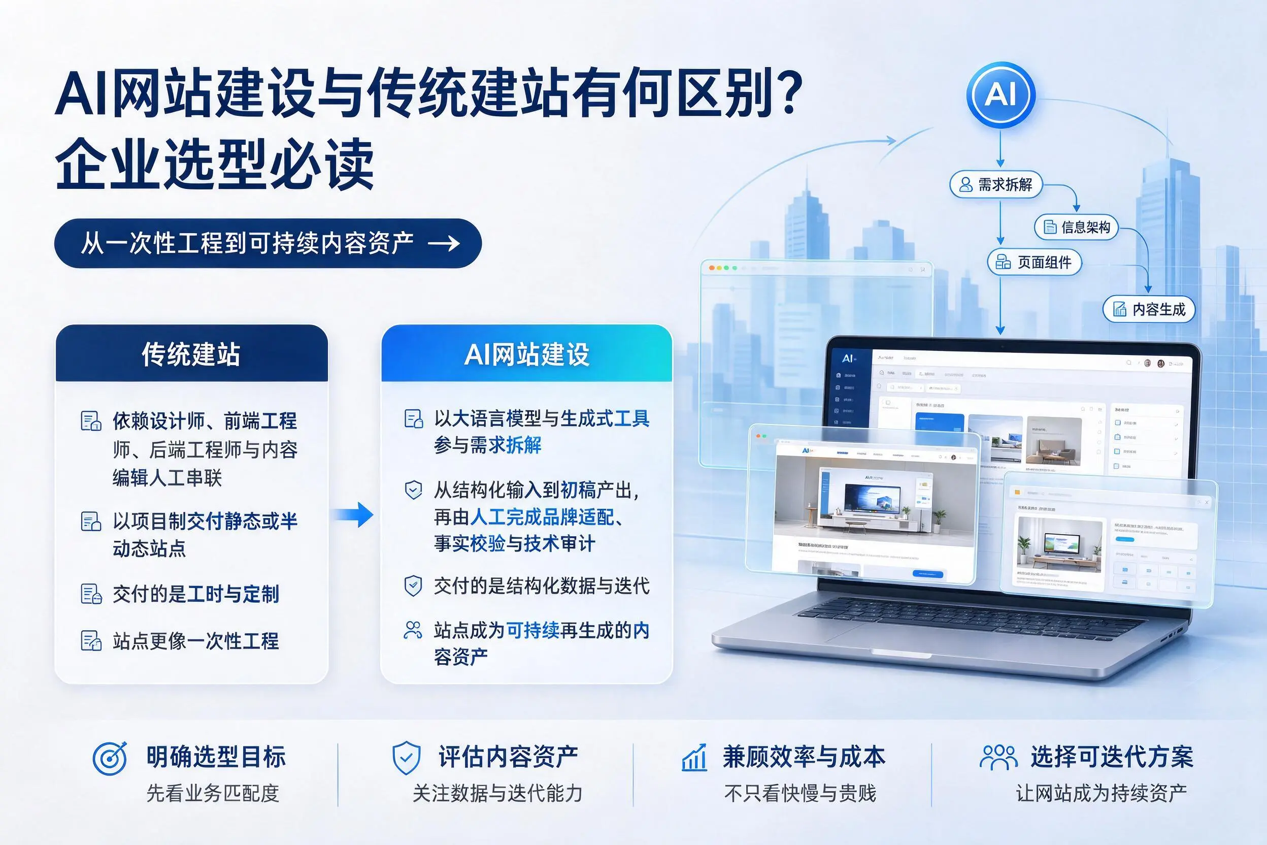 AI网站建设与传统建站有何区别?邢台企业选型必读