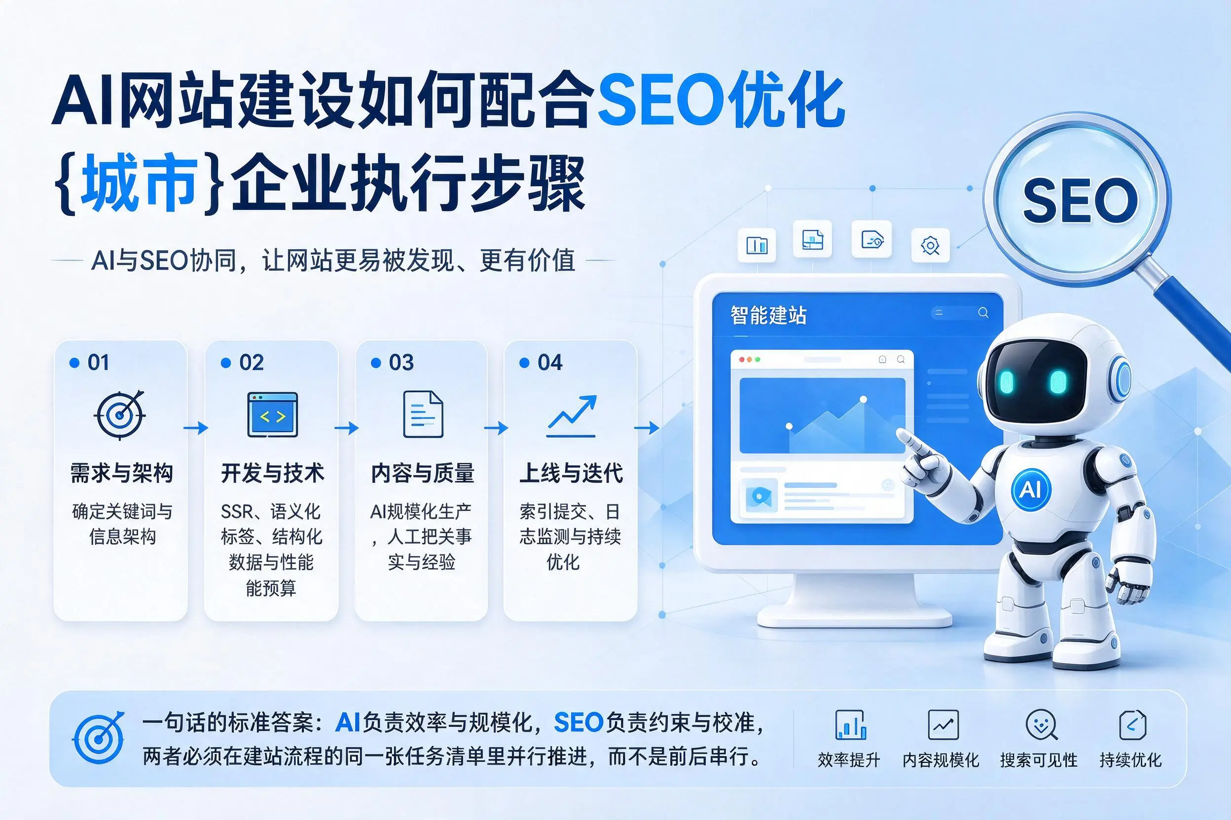 AI网站建设如何配合SEO优化,邢台企业执行步骤
