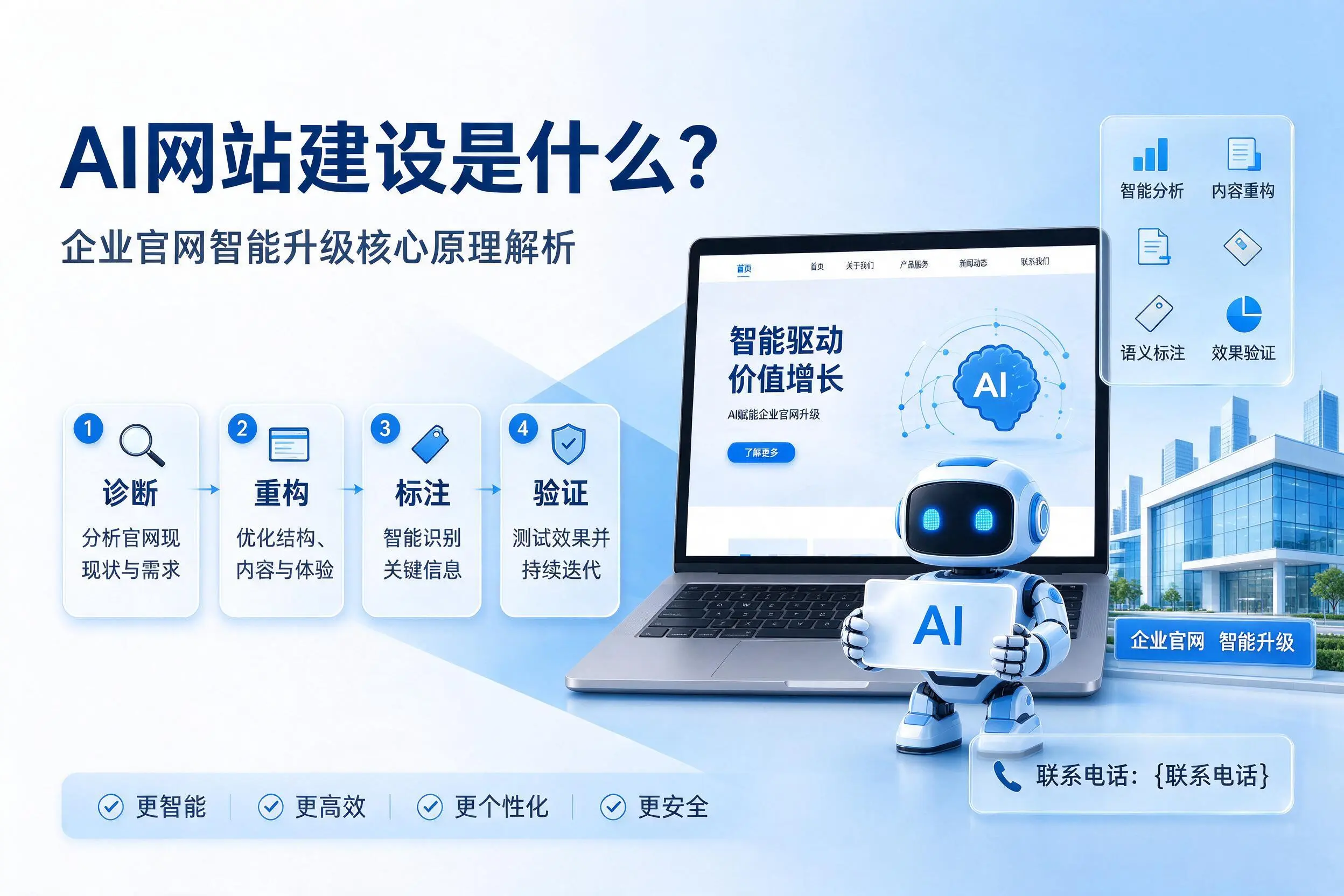 AI网站建设是什么？邢台企业官网智能升级核心原理解析