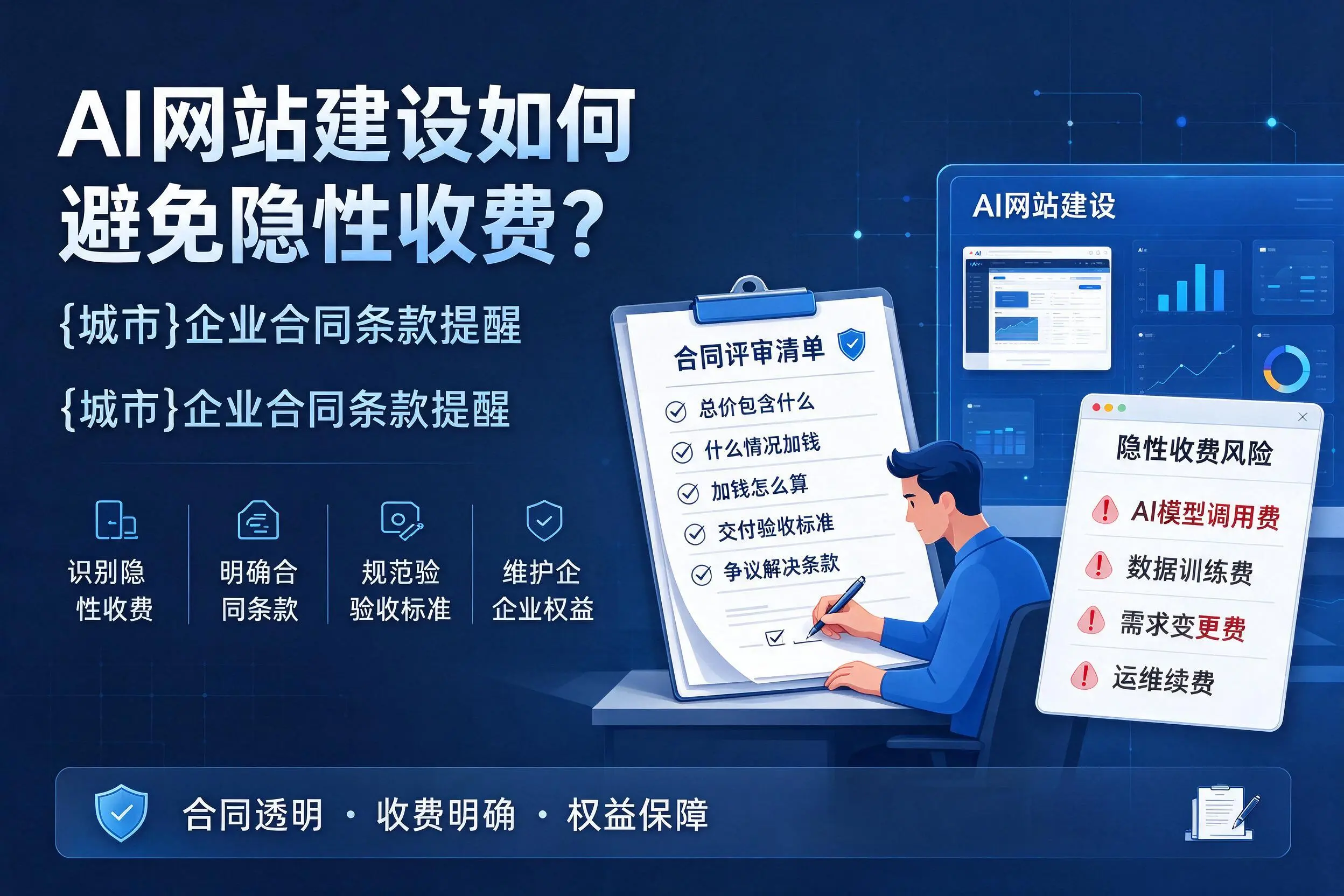 AI网站建设如何避免隐性收费?邢台企业合同条款提醒