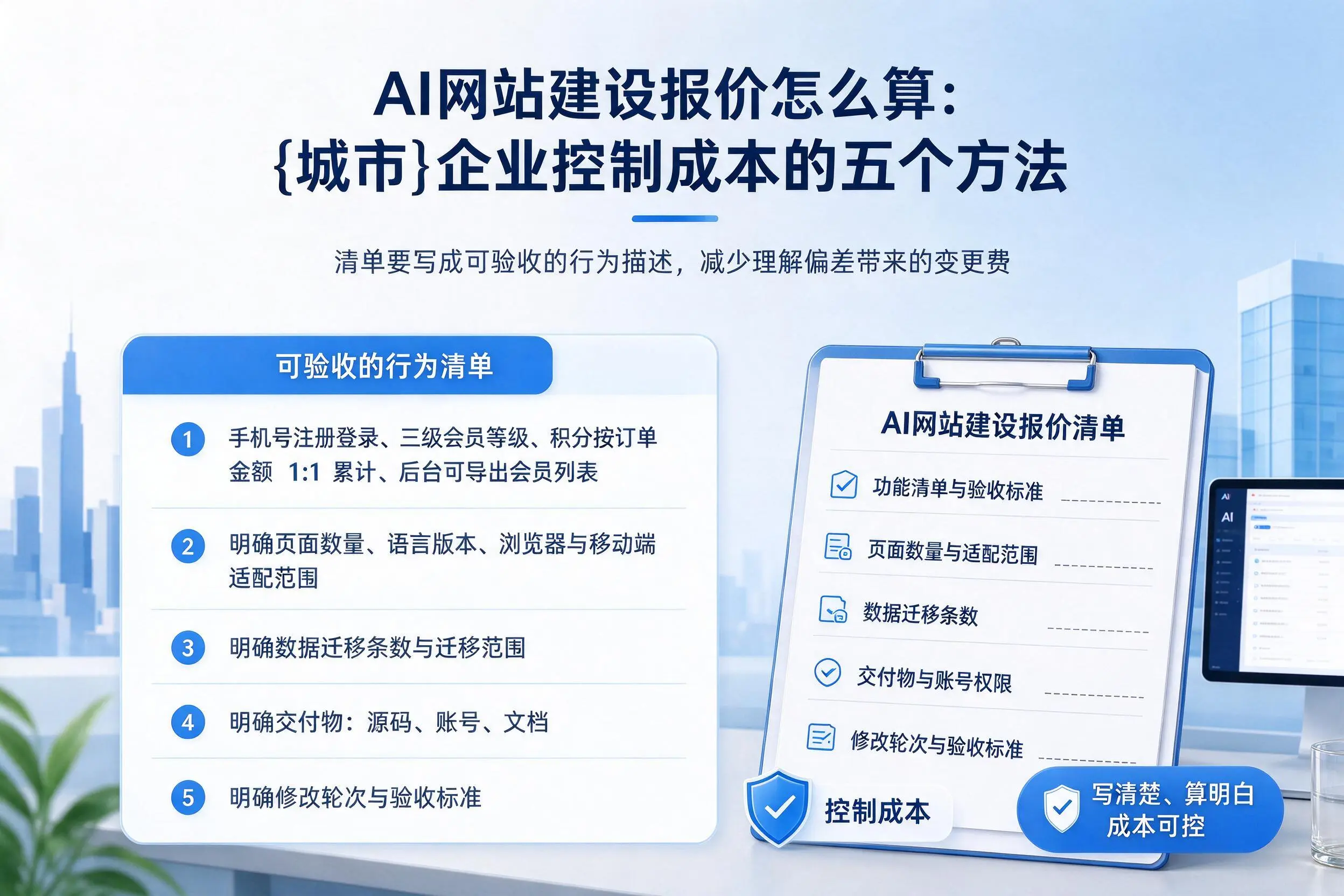AI网站建设报价怎么算:邢台企业控制成本的五个方法
